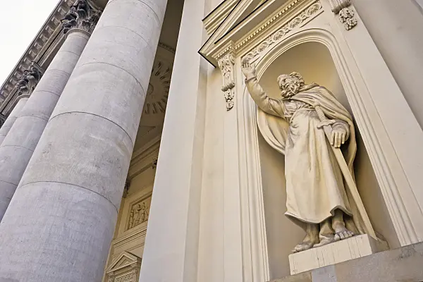 374015 - Sculpture at the German Cathedral, Gendarmenmarkt, Berlin, Germany