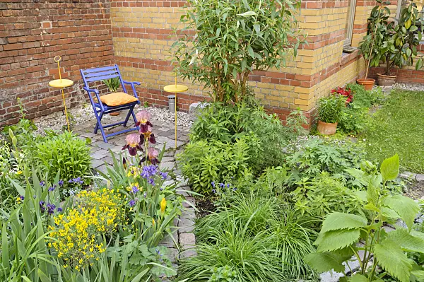 472217 - Seating area in a backyard garden