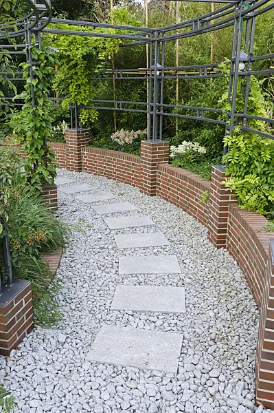474065 - Semicircular plateau with pergola
