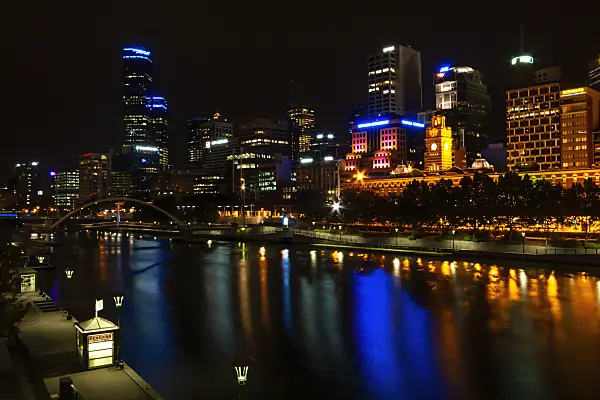 455277 - Southbank Promenade at Yarra River, Melbourne, Australia
