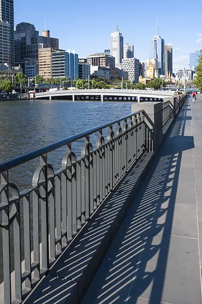 455166 - Southbank Promenade at Yarra River, Southbank, Melbourne, Australia