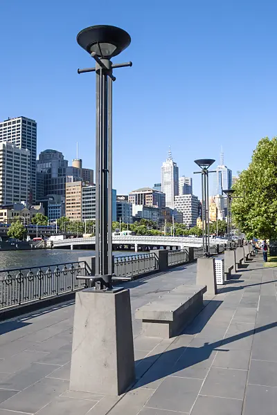 455167 - Southbank Promenade at Yarra River, Southbank, Melbourne, Australia
