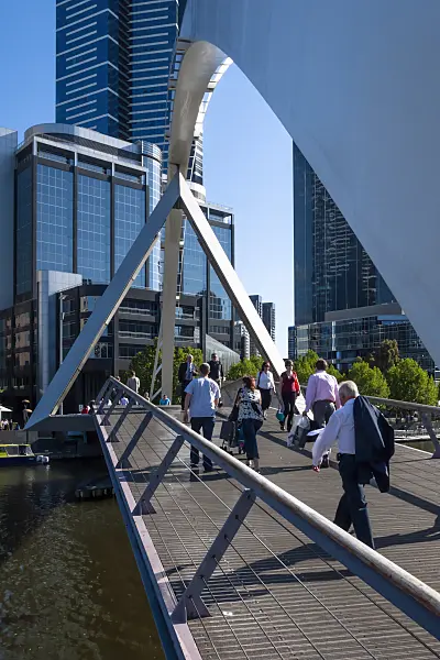 455171 - Southgate Footbridge at Yarra River, Southbank, Melbourne, Australia