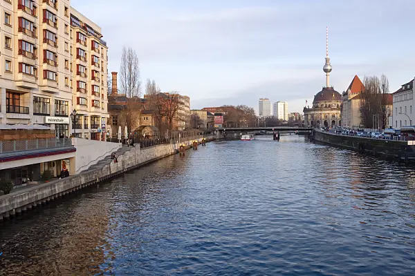 457027 - Spree River with Bode Museum and Television Tower, Berlin, Germany