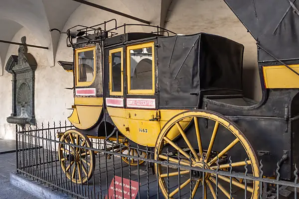 453069 - Stage coach in the Stockalper Palace, Brig, Switzerland