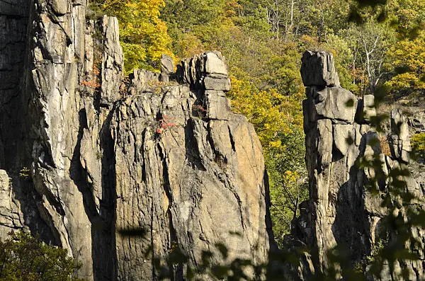 501218 - Steep granite walls, Bode Valley Nature Reserve, Germany