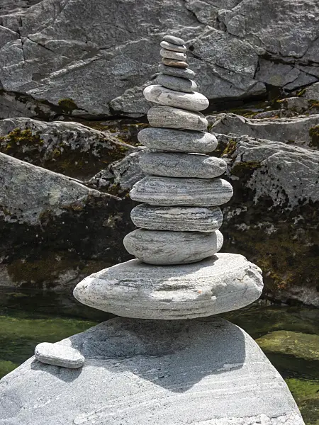 414152 - Stone pyramid, Ponte Brolla, Switzerland