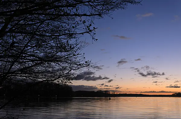 526044 - Sunset at Seddinsee, Gosener Wiesen Nature Reserve, Berlin, Germany