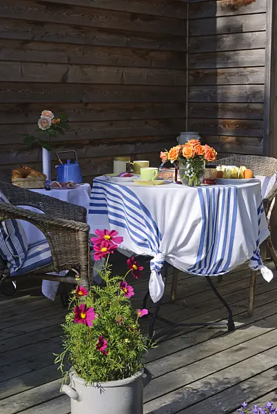 483030 - Table laid for breakfast