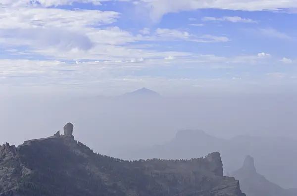 564187 - View of Roque Nublo and El Teide, Gran Canaria, Spain