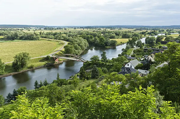 509185 - View of the Oder Valley from Stützkow Viewpoint, Lower Oder Valley National Park, Germany