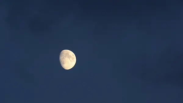 501034 - Waxing moon with moving clouds